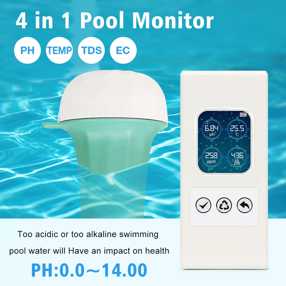 Water/Floating/Wireless Quality Detector for Pool