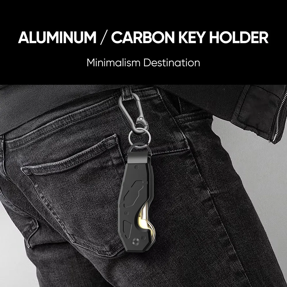Compact Key Organizer Keychain Holds 1-6 Keys Minimalist For Men and Women key organizer key holder
