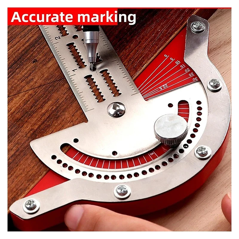 Stainless Steel Angle Ruler 0-70 Degrees Protractors Measuring Gauging Tools Woodworking Scale Edge Ruler Marking Tool
