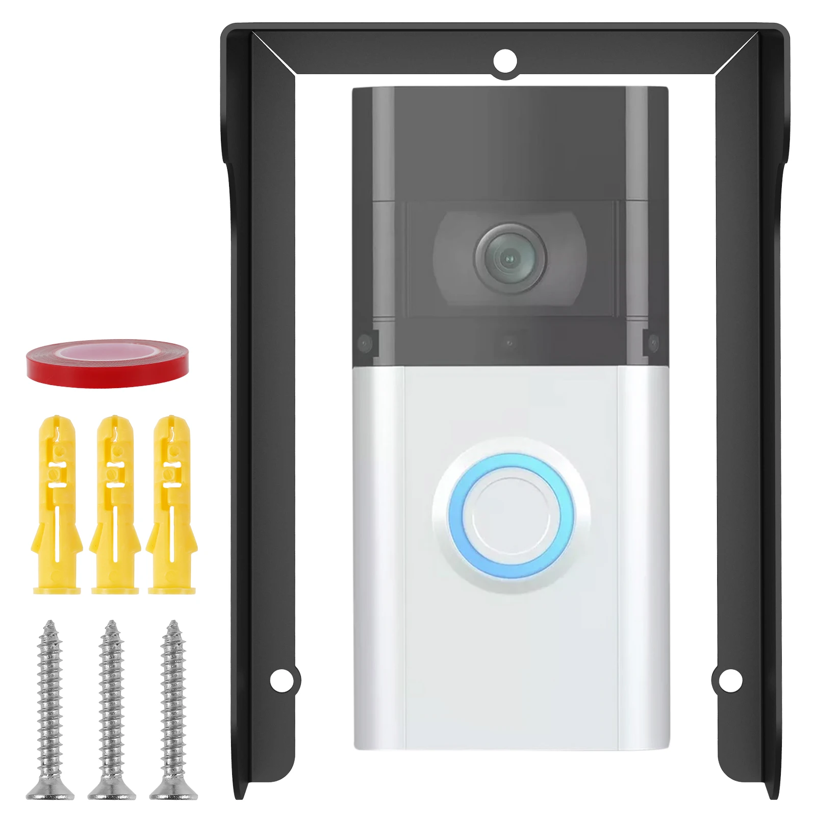 L Doorbell Waterproof Cover Universal Ring Doorbell Shell Metal Ring L Doorbell Waterproof Cover Universal Ring Doorbell Shell Metal Ring Door Bell Protection Covers Sun Shade .webp