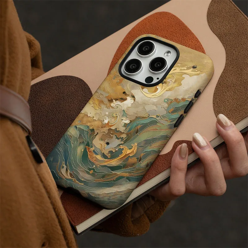 Auspicious Cloud Wave Dual-Function Phone Case