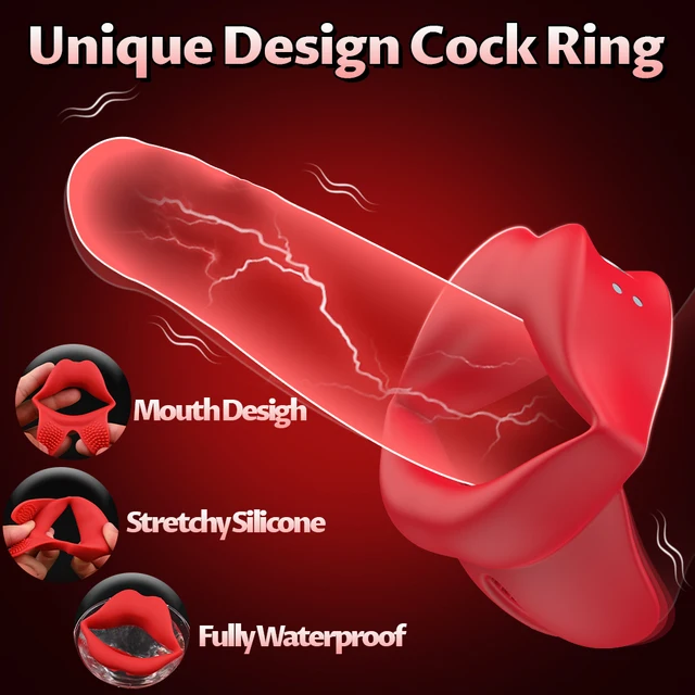 Männliches Sexspielzeug Penis Cockring Vibrator für Männer Verzögerung der Ejakulation Stimulator Mund Dick Vergrößerungsring für Paare Erwachsene Produkte