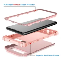 For Samsung Galaxy S10 S10 Plus Phone Cases,Hard PC+Soft Silicone 3-Layers Hybrid Full-Body Protect Popular Phone Shells Covers 2