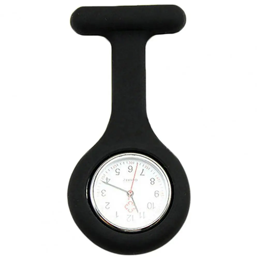 Reloj de enfermera de silicona para hombre y mujer, Mini reloj de bolsillo médico con pasadores bloqueables, relojes de cuarzo colgantes