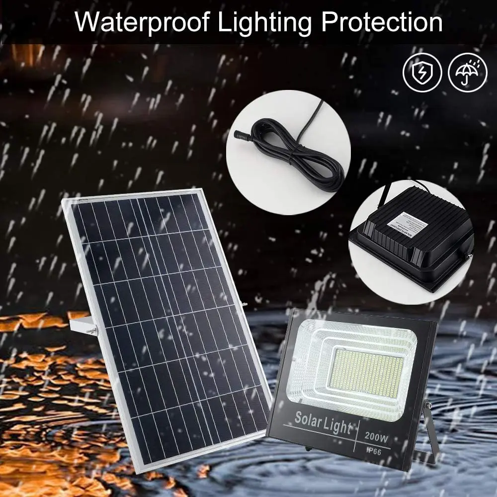 solar deck post lights 300W Solar Lights Outdoor Solar lamp Remote Control Solar Powered Flood Light IP66 Waterproof for Yard Swimming Pool solar hanging lanterns