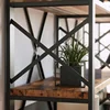 IRONCK Bookshelf Double Wide 6-Tier 76" H,Open Large Bookcase,Industrial Style Shelves,Wood and Metal Bookshelves for Home Offic 6