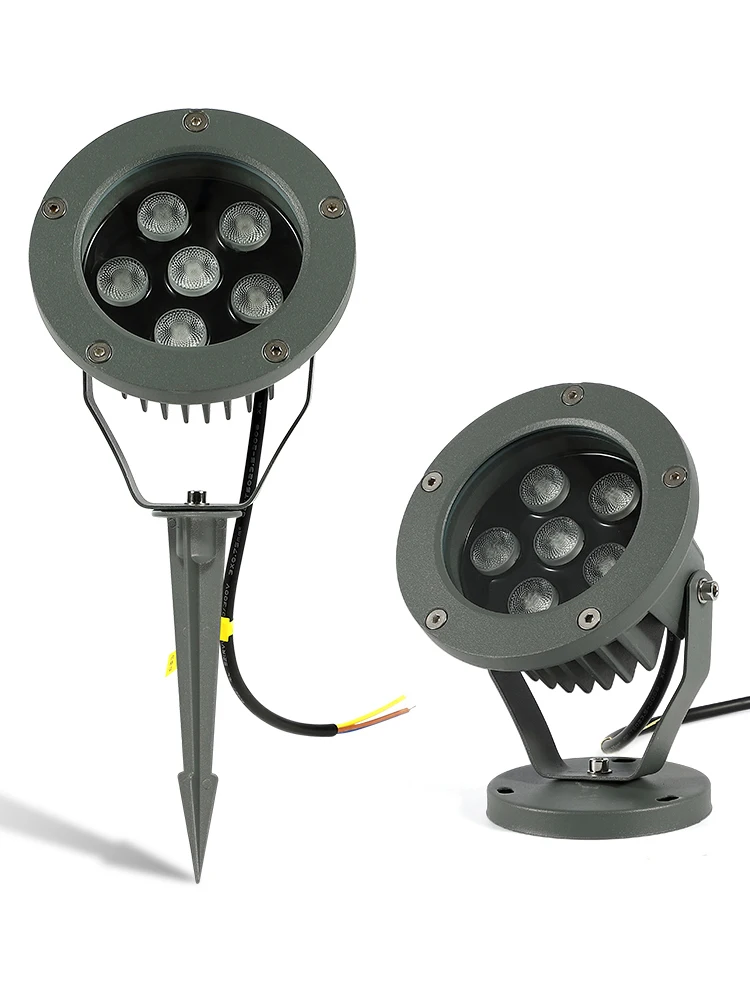 LED Garden Decoration 12W 24W Outdoor Spike Lawn Lamp Waterproof 30 Degree Spotlight Landscape Lighting AC110V 220V DC24V