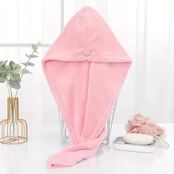 Super - Absorbent Quick - Dry Microfiber Hair Towel - Double - Layered (Pink)
