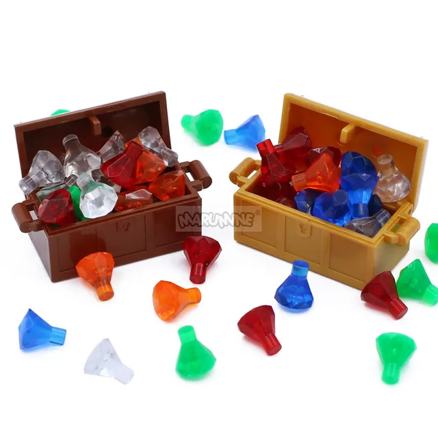 MARUMINE Diamonds Treasure Box Compatible 30153 4738 & 4739 MOC Bricks Model Classic Building Blocks Pirates Accessories 3