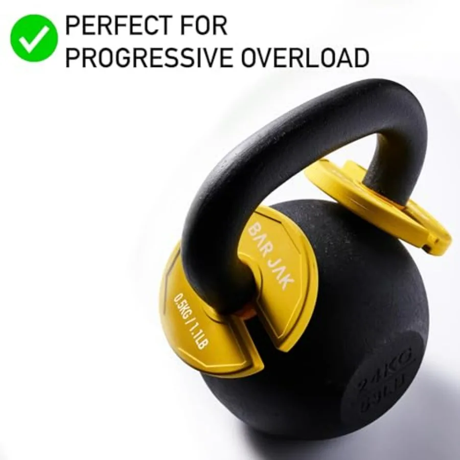 Micro Plates. 0.5 KG Weight Plate, x4 Pieces, Fractional Weight Plates, Dumbell Weights, Kettlebell weights Training.