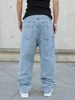Spring Autumn Men Baggy Jeans Oversize Straight Loose Casual Denim Trousers Solid Color Streetwear Fashion Y2k Wide Leg Pants 3