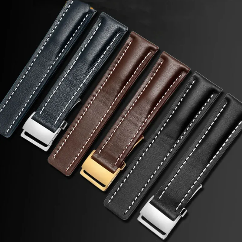 Cinturino Per Cinturino In Vera Pelle Italia Cinturino In Vera Pelle Premier B01 Colt Cronografo Avenger Aviator 8 316L Fibbia Logo