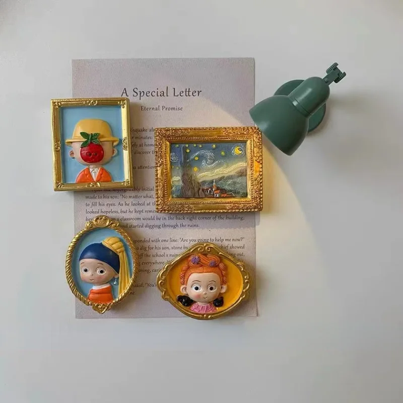 Refrigerator Magnet Famous Painting 3D Resin for Home Decoration magnetic fridge magnets,magnetic sticker,magnetic fridge stickers