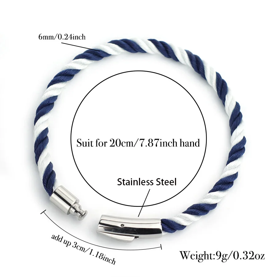 Stainless Steel Paracord Bracelet for Men