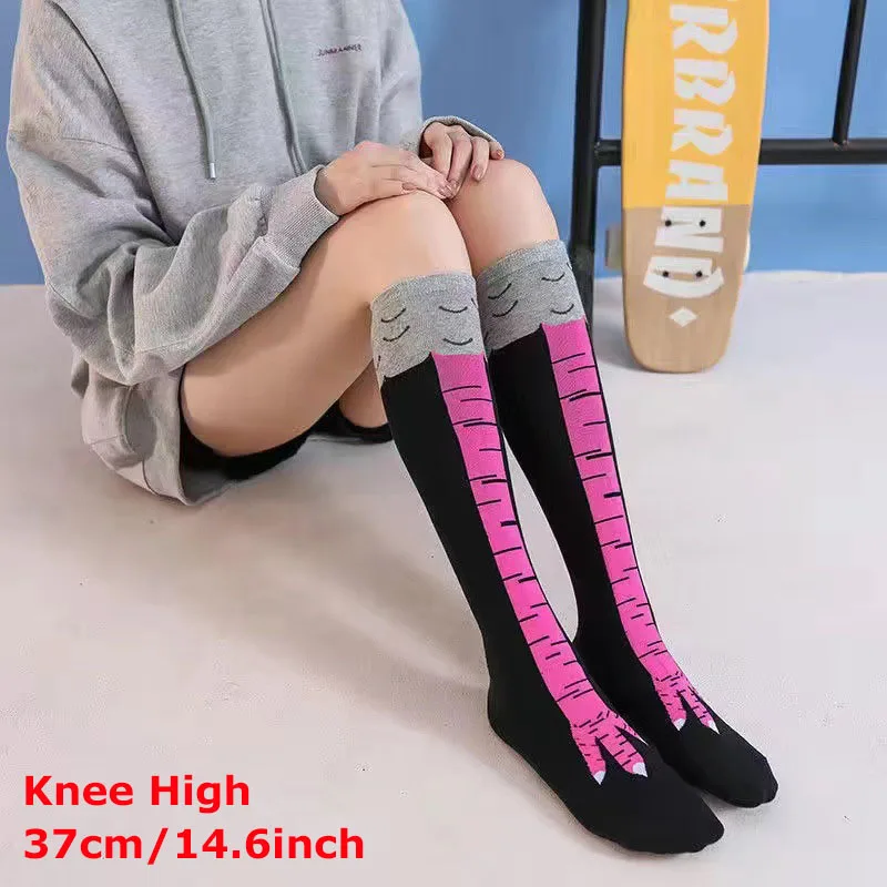 Calzini Divertenti Con Gambe Di Pollo 3D, Cotone, Alti Al Ginocchio, Unisex, Per Cosplay E Sport, Colorati
