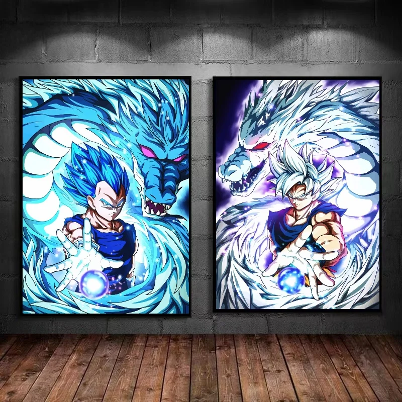 Canvas No Frame Painting Bandai Anime Super Saiyan Gohan Poster Wall Art Print Dragon Ball Pictures Classic Home Decor Bedroom