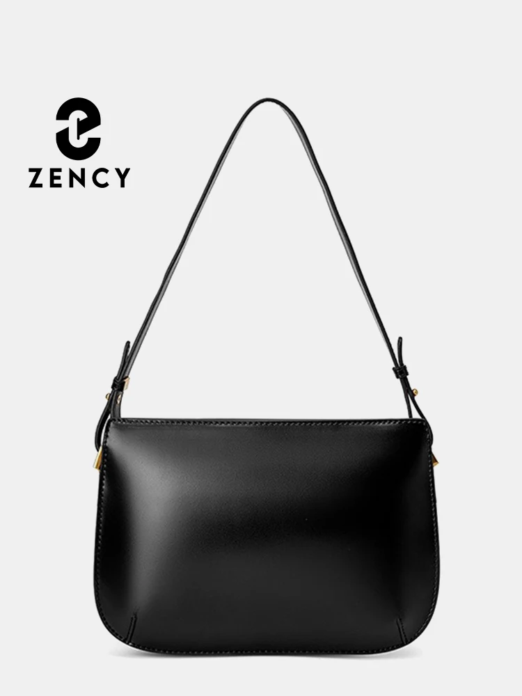 

Zency Premium Split Leather Armpit bag Female 2024 New Cowhide Simple Messenger Bag Shoulder Crossbody Luxury Designer Handbag