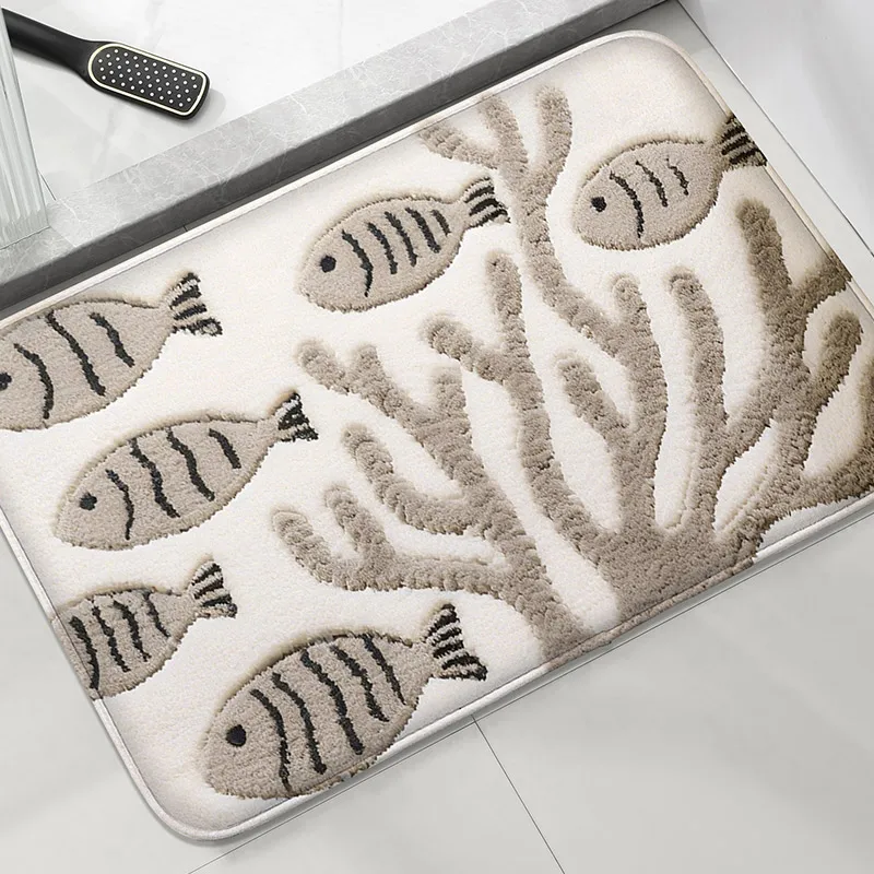 Underwater World Pattern Water-Absorbing Comfort Mat for Bathroom and Home Décor