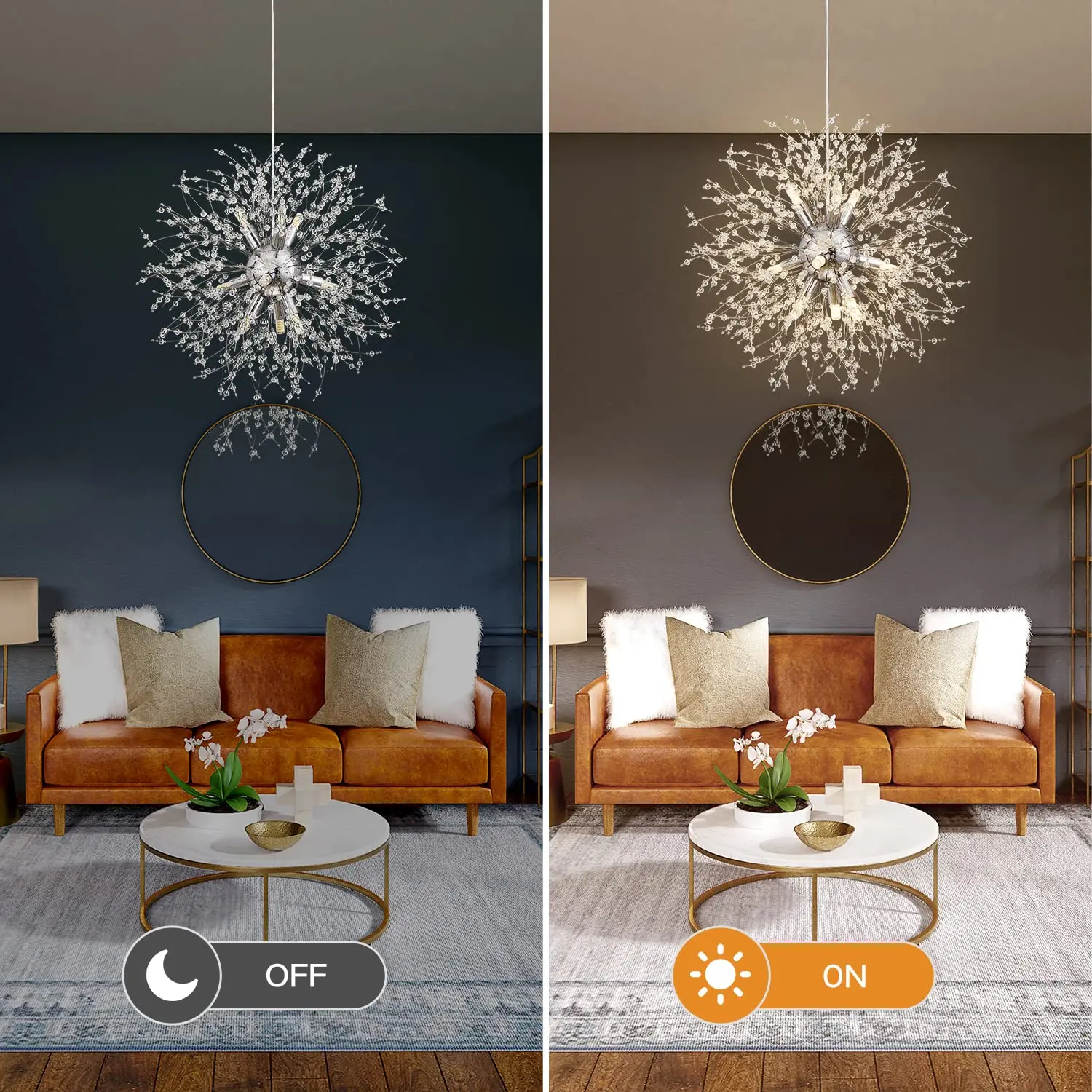 IRALAN Dandelion LED Chandelier Lighting Pendant Lamp Living Room Dining Room Home Decoration Art Crystal Lamps led chandelier art lighting fixtures