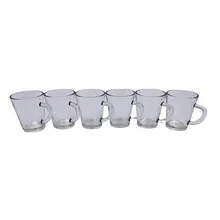  Conjunto de 6 Xícaras De Vidro Para Café Chá 70ML 