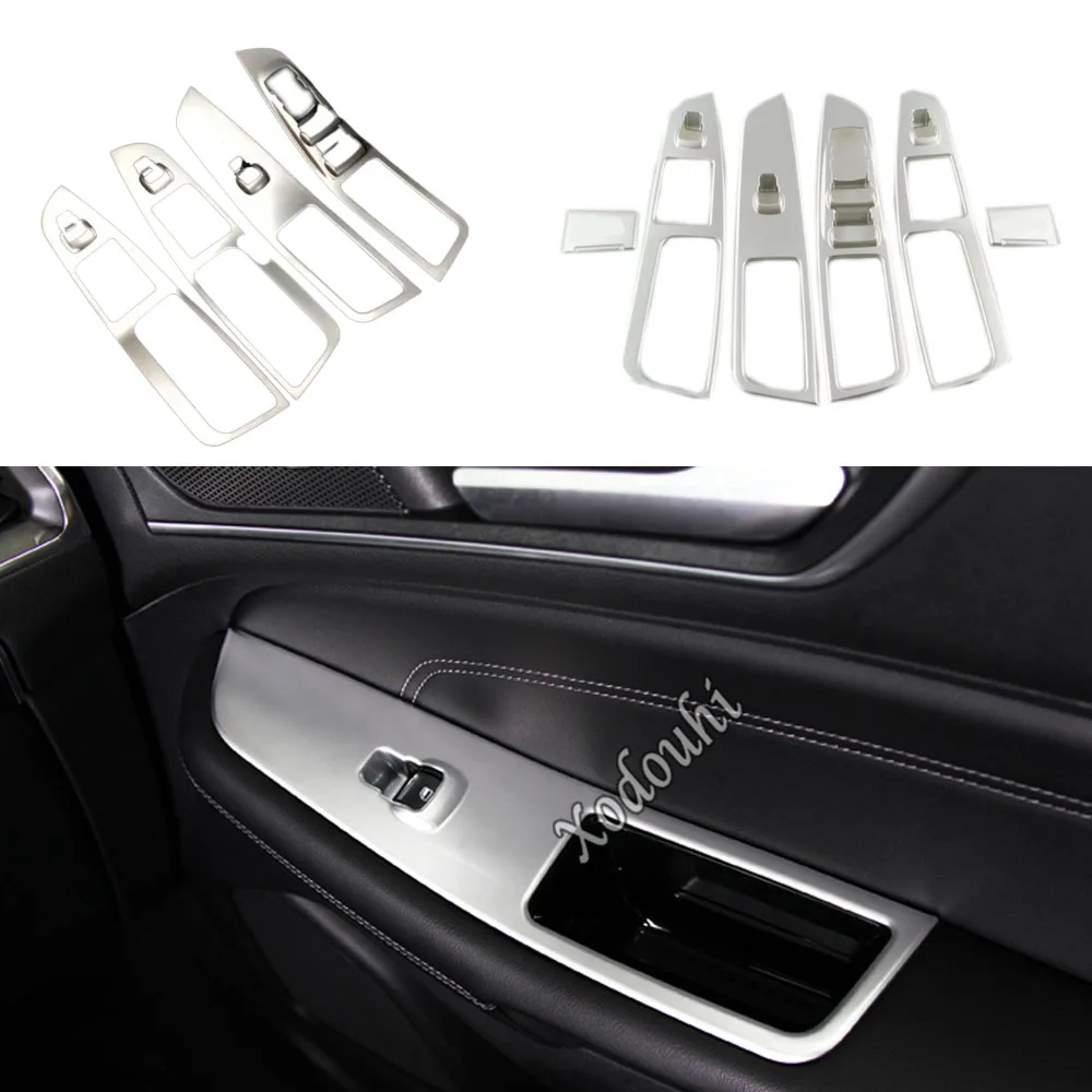 Yp Matte ABS Chrome Window Lift Button Panel Trims For Ford Edge 2015-2018 