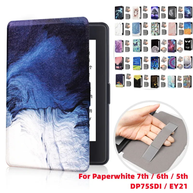 

Smart Case Printed Shell for Kindle Paperwhite 1 2 3 DP75SDI EY21 7th 6th 5th Generation 2015 2013 2012 Release Magnetic Cover
