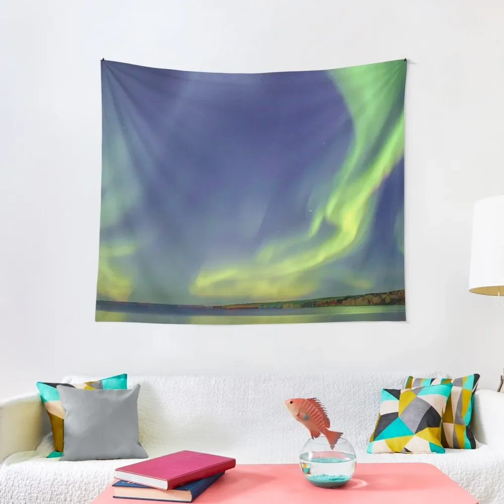 

Northern lights over a lake Tapestry Home Decoration Room Decorating Aesthetic Things To Decorate The Room Tapestry