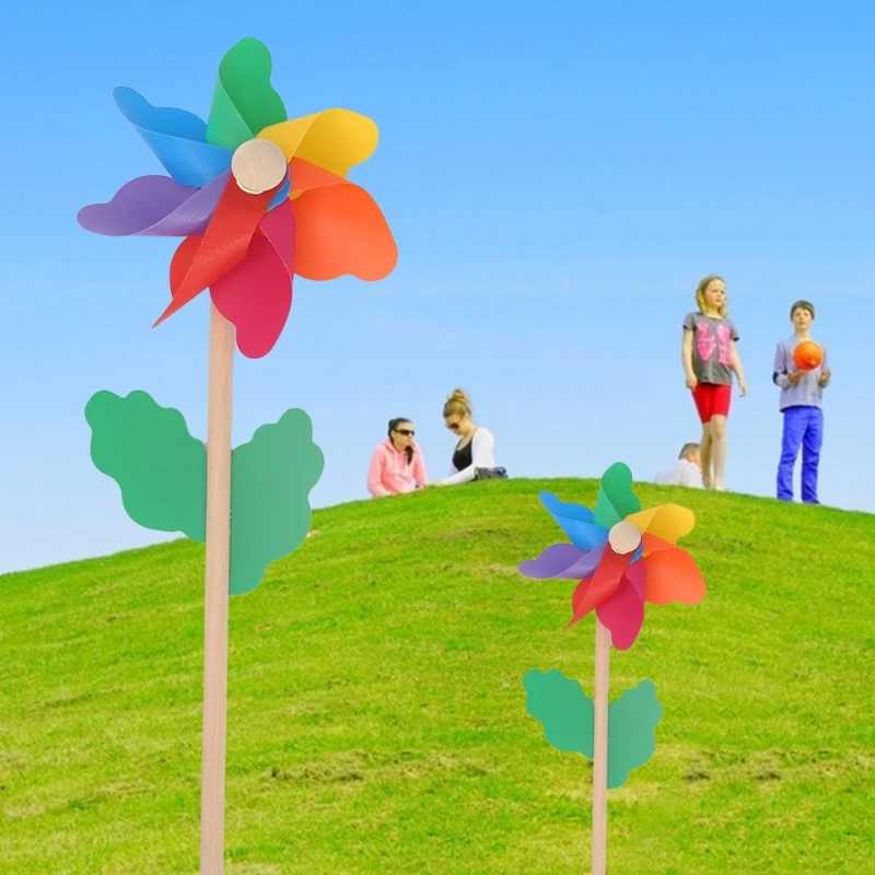 Colorful Windmill Wind Spinner Pinwheels Home Garden Yard Decoration Kids Windmill