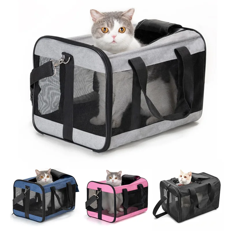 

Portable Pet Bag Breathable Cat and Dog Carrier Folding Crossbody Large Capacity Portable Cat and Dog Bag