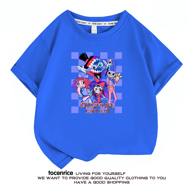 

New Children's Amazing Digital Circus T-shirt: Boys and Girls Cute Cartoon Anime Harajuku Tops Tees Summer Short Sleeve Shirt