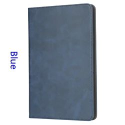 Premium Shockproof Tablet Case with Kickstand Function - PU Leather TPU Cover (Blue)
