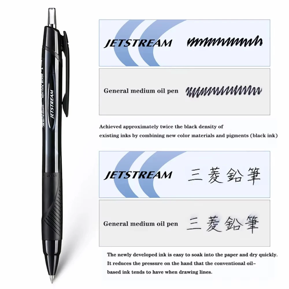Japan UNI Ballpoint Pen JETSTREAM Quick Drying SXN-150 Medium Oil Pen Multi-color 0.38/0.5/0.7mm School Office Supplies 1pcs