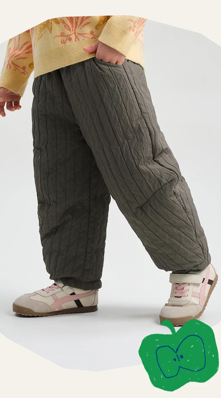 Description Picture 4 of itemAmila Baby Down Pants 2024 Winter New Girls Solid White Duck Down Warm Texture Skin-Friendly Soft Loose Casual Children‘s Pants
