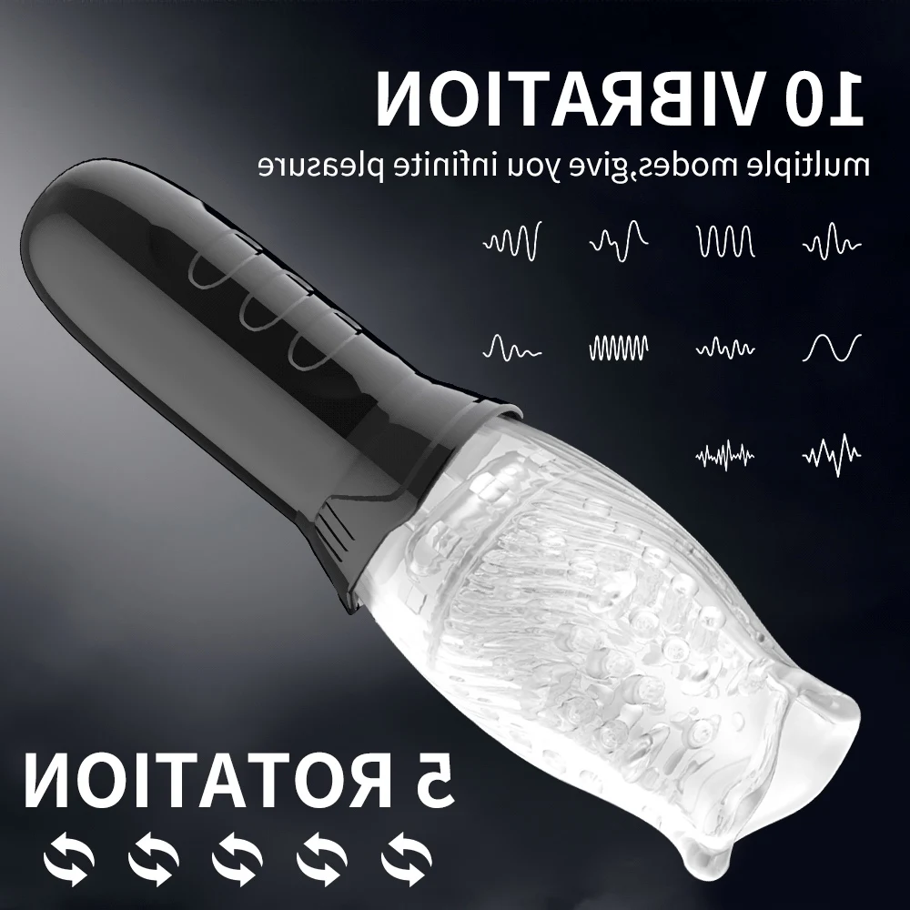 Rotierender Penis Masturbator Für Männliches Eichel Training_voghion.com