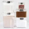 9 Piece Clear Plastic Airtight Food Flour and Sugar Baker's Kitchen Storage Organization Container Canister 5