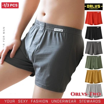 1/3 pezzi boxer larghi in cotone da uomo morbido jersey traspirante intimo taglie forti salotto estivo elasticizzato pantaloni con freccia per il sonno 1