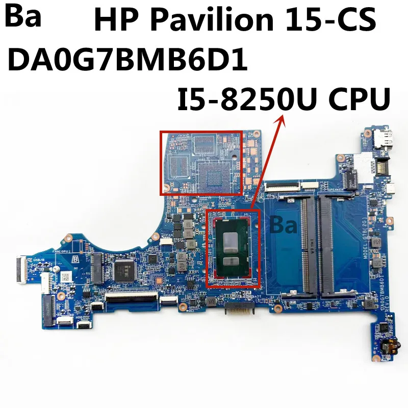 

Материнская плата для ноутбука HP 15-CS DA0G7BMB6D1 с процессором SR3LA i5-8250U DDR4