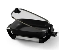 Oster DiamondForce 12-in x 16-in Nonstick Electric Skillet with Hinged Lid, Black 2