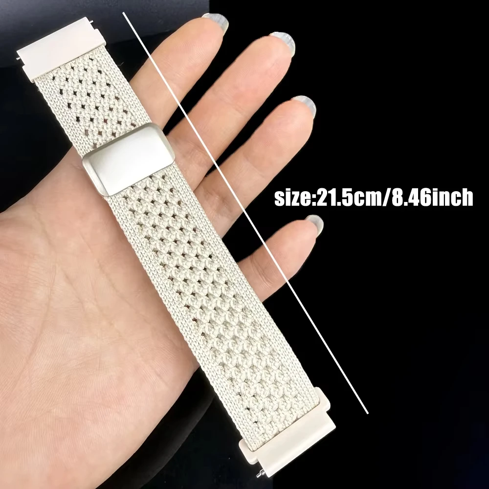 Universal Smartwatch Silicone Strap, Adjustable 22/20mm Band