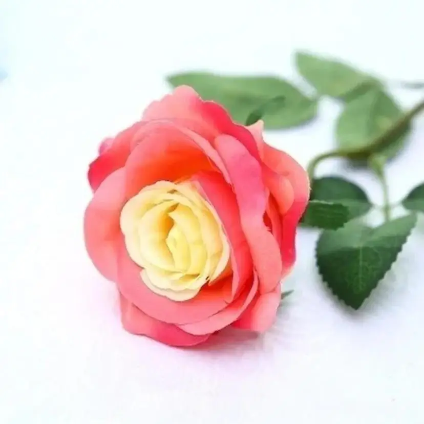 1 Pcs Artificial Flower Flannel Rose Fake Flower Wedding Home Decoration Artificial Flower Decoration Valentine's Day Gift 51cm