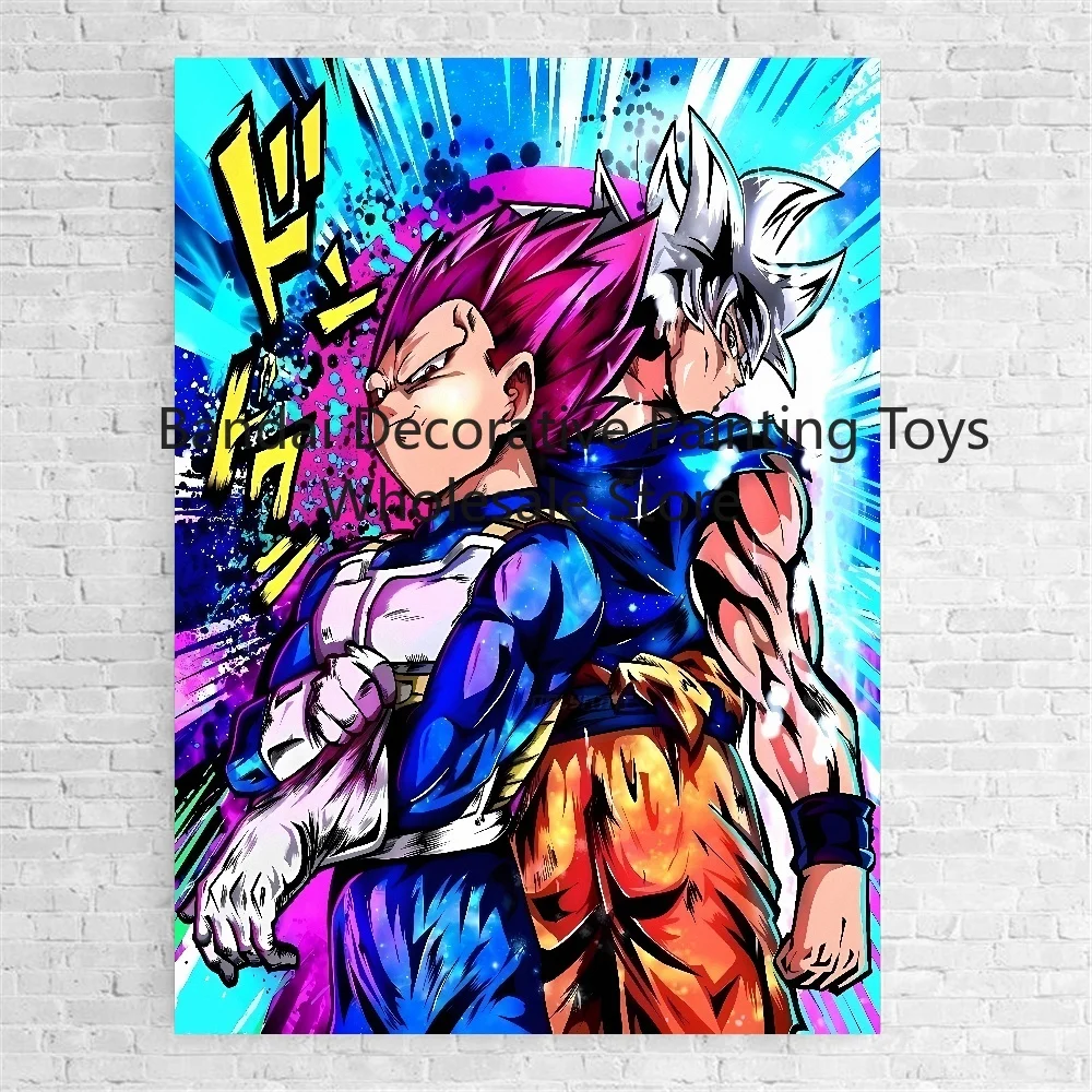 Classic Dragon Ball Poster Canvas Prints Super Saiyan Goku Anime