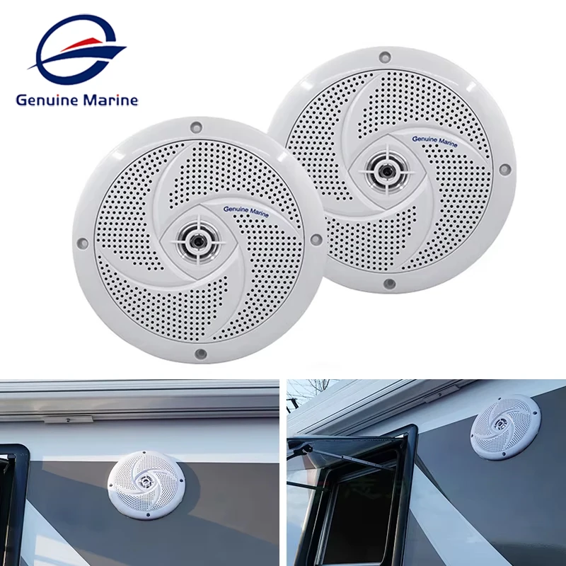 Marine Car Speaker Auto Audio 6.5Inch 60W Moisture-Proof Waterproof Sound For Outdoor Yacht RV Camper Boat Motorcycle 2Pcs