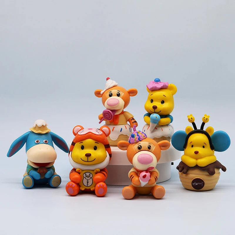 

Winnie The Pooh Anime Figure Set Of 6pcs Tigger Winnie Q Version Figurine Cute Kawaii Action Figures Christmas Gift For Kid Toy