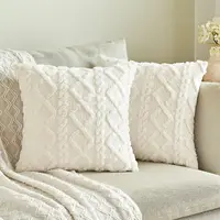 Diamond Knit Pattern Decorative Throw Pillow Covers