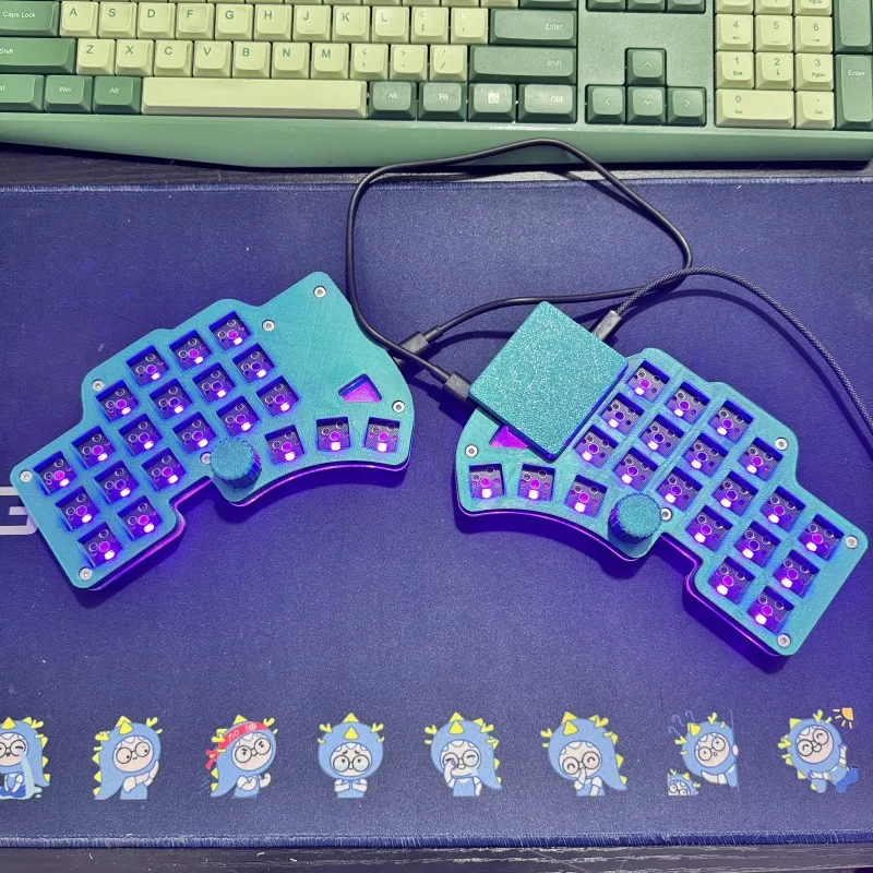 Dilemma 3x5 スプリットキーボード有線シングルモードホット