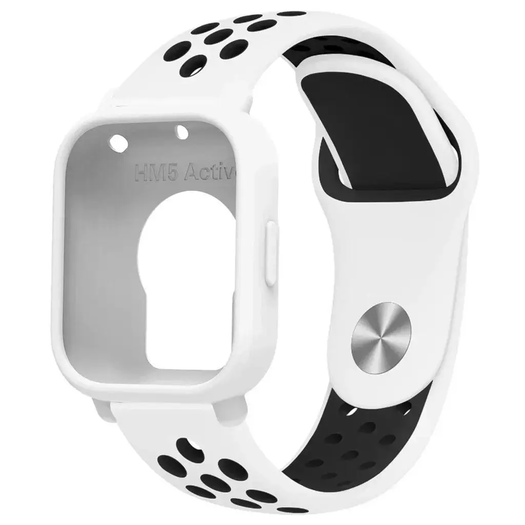 Two-Tone Breathable Sports Silicone Band with Soft Hollow Protector