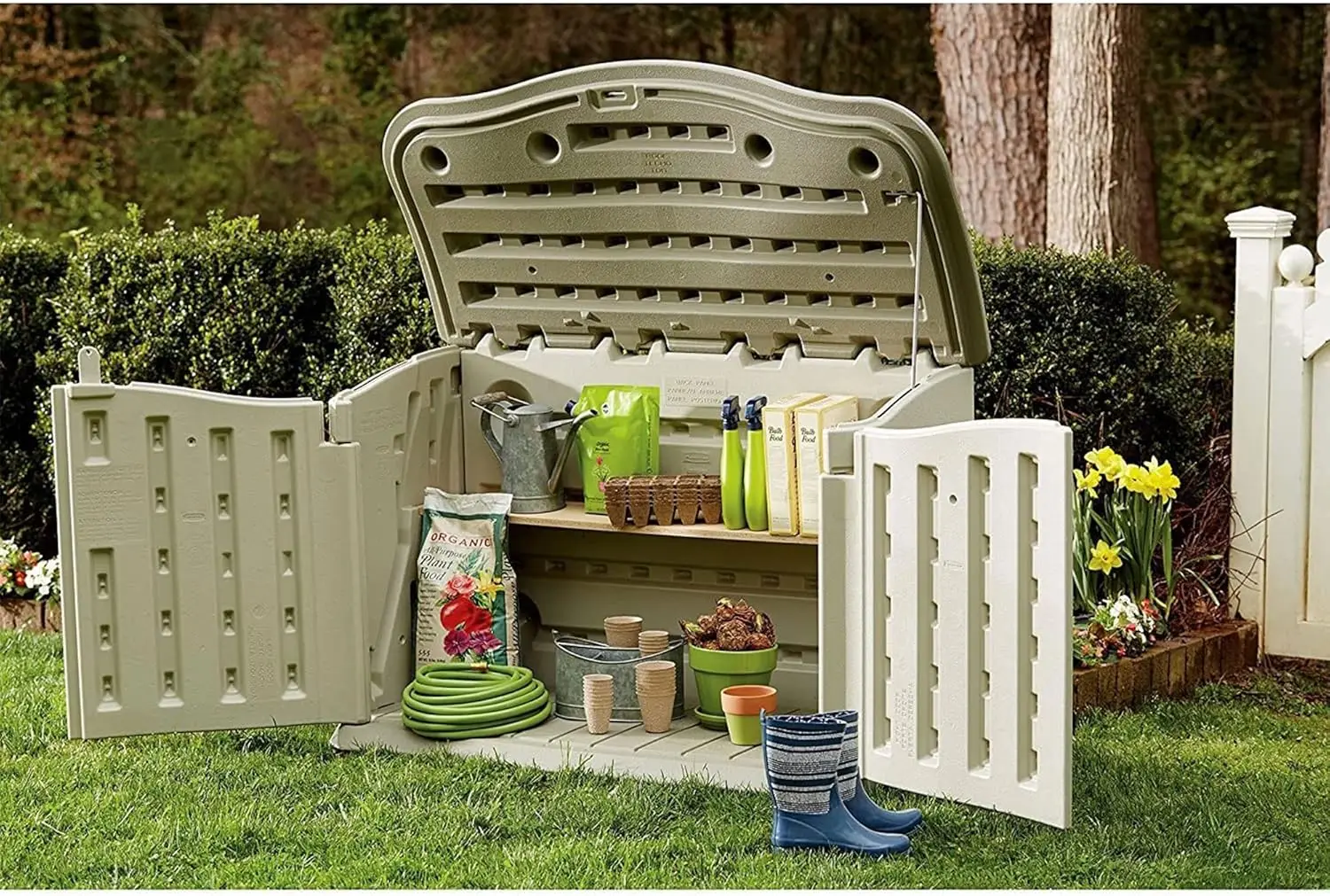 Resin Outdoor Storage Shed with Floor 6