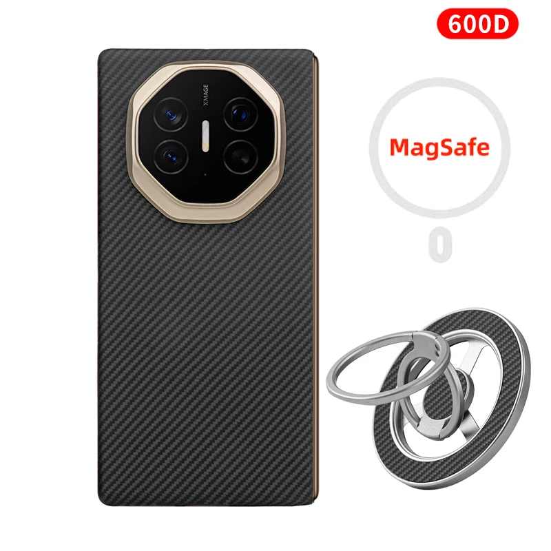 Ultra-Thin Carbon Kevlar Fiber Aramid Magnetic Case - Slim, Lightweight, Matte Black Premium Cover