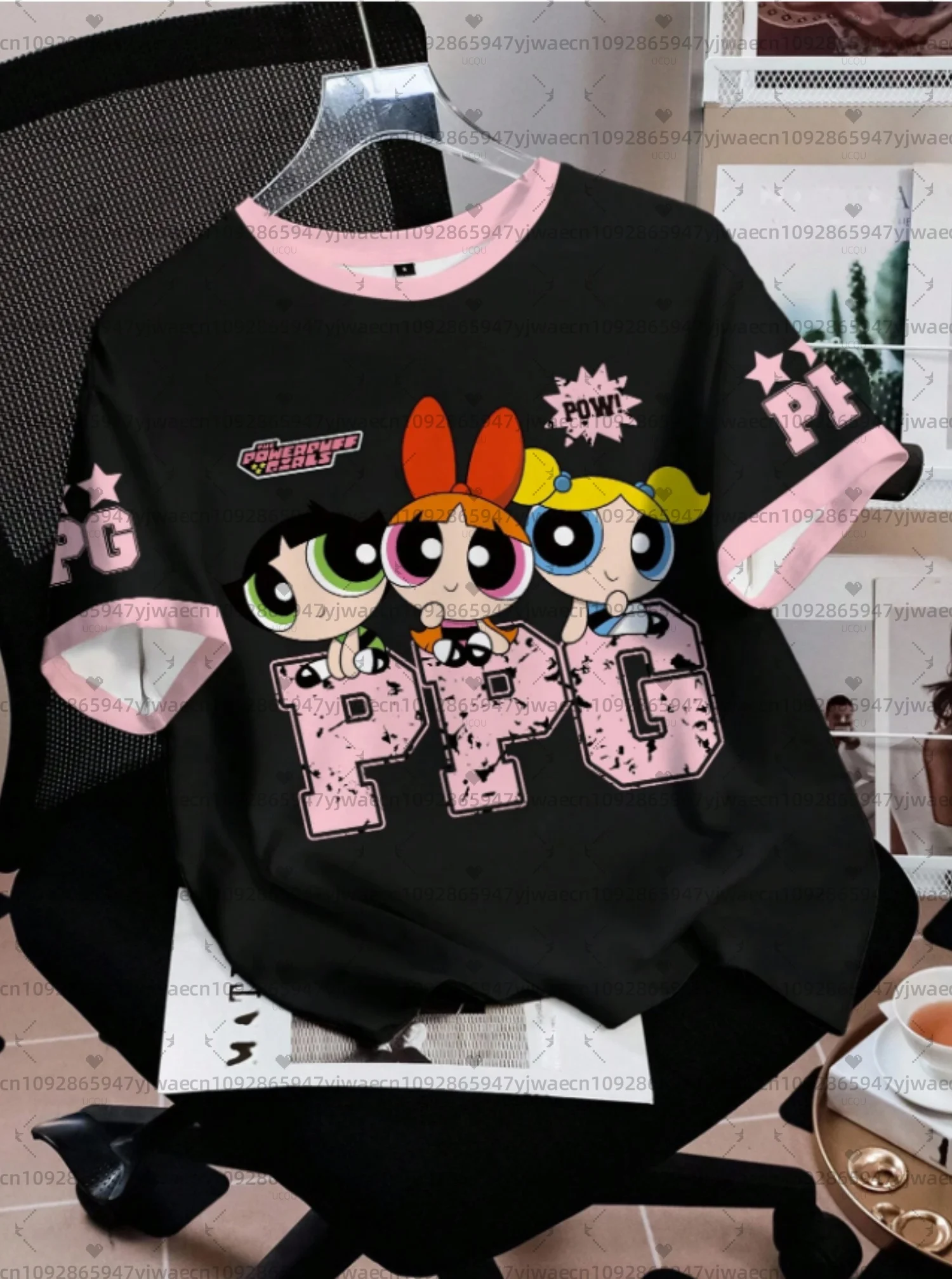 2026 women The Powerpuff Girls 3d Cartoon Graphic Printed Jersey T-Shirt Fashionable Cute Casual Top Fan Tee Adult T-Shirt 5
