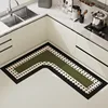 L Shape Kitchen Carpets Corner Non-slip Waterproof  Stain Resistant PVC Foot Mat Comfortable Easy Care Easy Clean Cutting Carpet 2